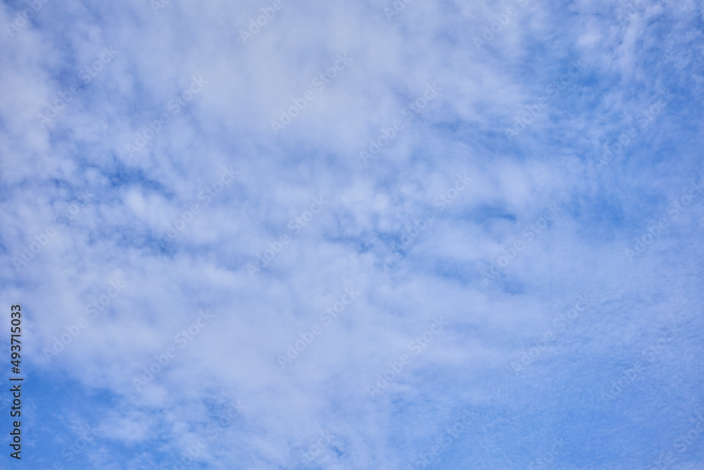 Beatiful blue sky with clouds on a sunny day