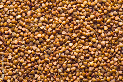 dry buckwheat abstract background. fresh buckwheat. texture © Ilja