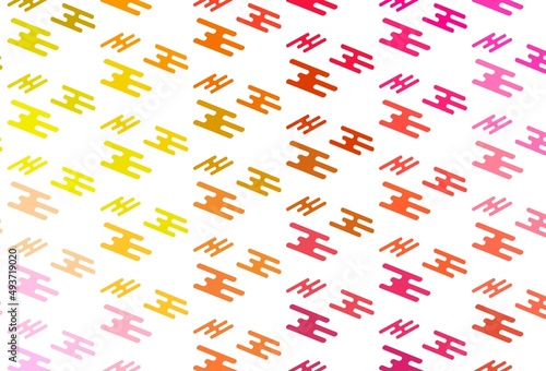 Light Red  Yellow vector template with repeated sticks.