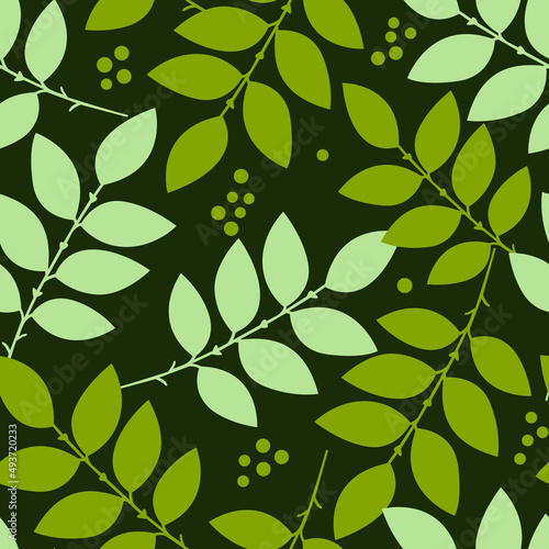 Simple vector leaves pattern design