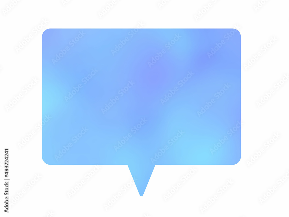 Simple light blue gradient balloon icon