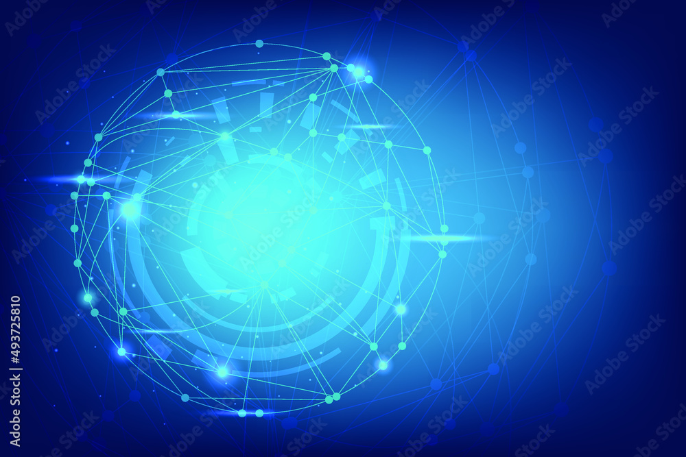 Global technology virtual design concept. Modern network background with science space concept. Data Structure and cloud with line and dot conncetion. Global technology virtual design concept. Modern network background with science space concept. Data Structure and cloud with line and dot conncetion.