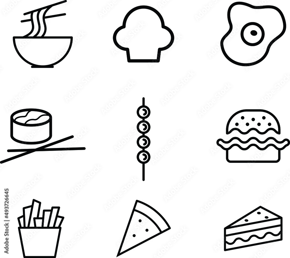 food icon set food icon set