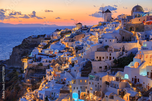 Santorini island nightview