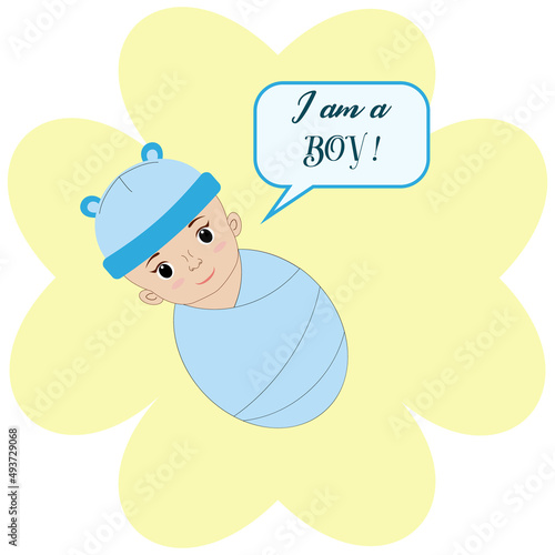 Baby shower set. It's a girl. It's a boy.