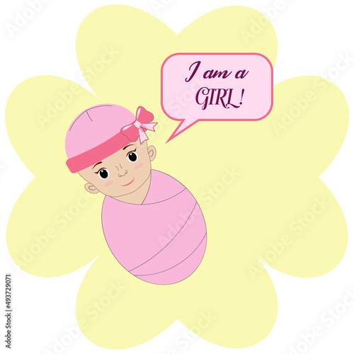 Baby shower set. It's a girl. It's a boy.