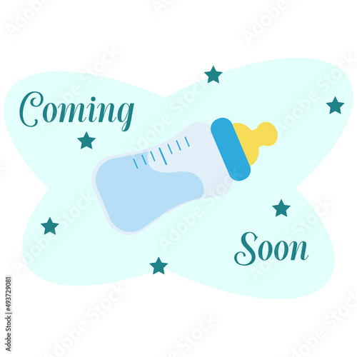 Baby in progress. Baby loading illustration with progress bar.