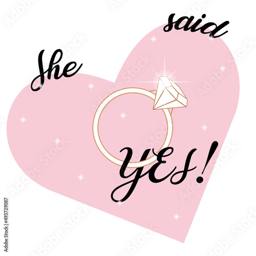 She said yes engagement proposal phrase.