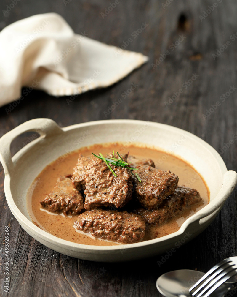 Lapis Daging, Sweet Beef Stew from East Java. Made from Boiled Beef Season with Soy Sauce. Lapis Daging, Sweet Beef Stew from East Java. Made from Boiled Beef Season with Soy Sauce.