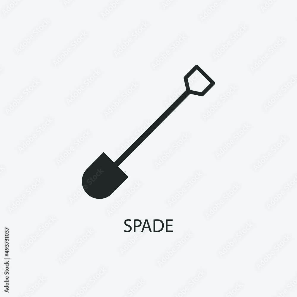  Spade vector icon illustration sign