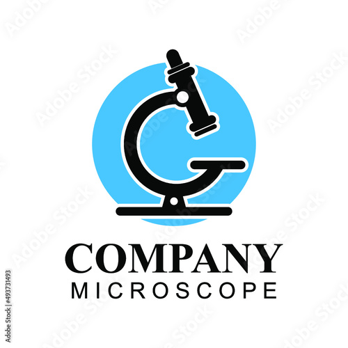 microscope logo vector illustration