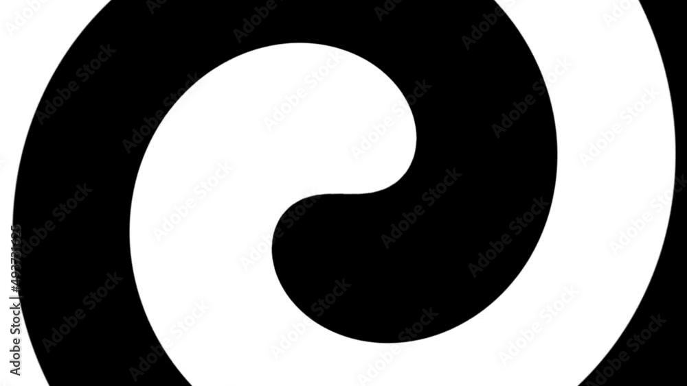 Swirling Black and White Yin Yang Symbol Swirling Black and White Yin Yang Symbol