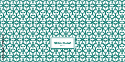 abstract hexagon with turquoise color pattern 