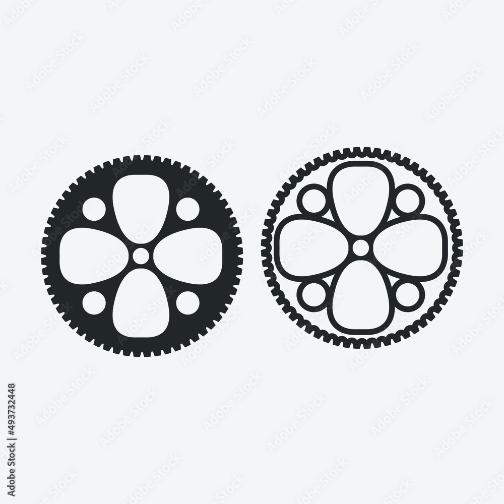 Fototapeta premium Gear vector icon illustration sign