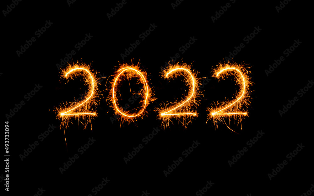 2022 written with Sparkle firework 2022 written with Sparkle firework