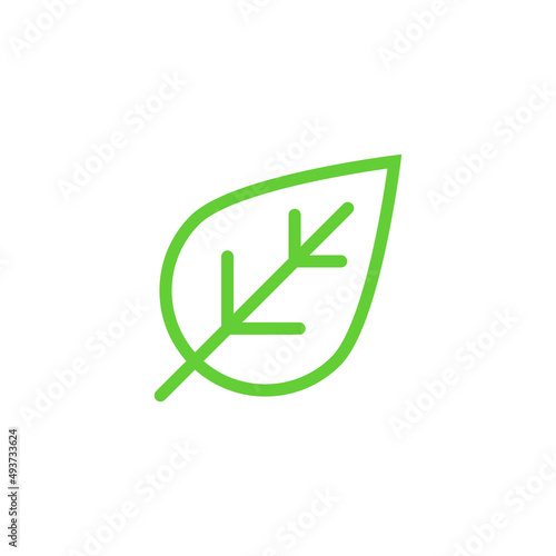 Leaf eco vector green icon