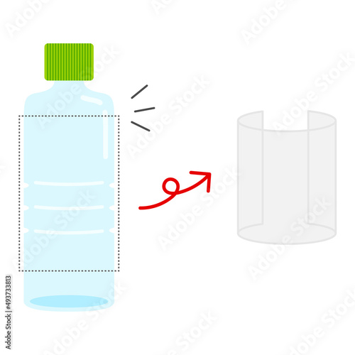 Vector illustration of unlabeled PET bottles.