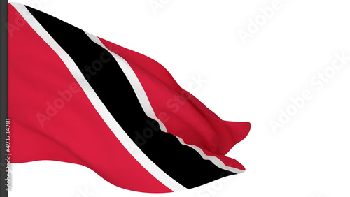 national flag background image,wind blowing flags,3d rendering,Flag of Trinidad and Tobago
