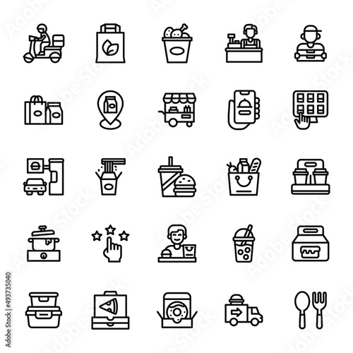 take away icon illustration vector graphic