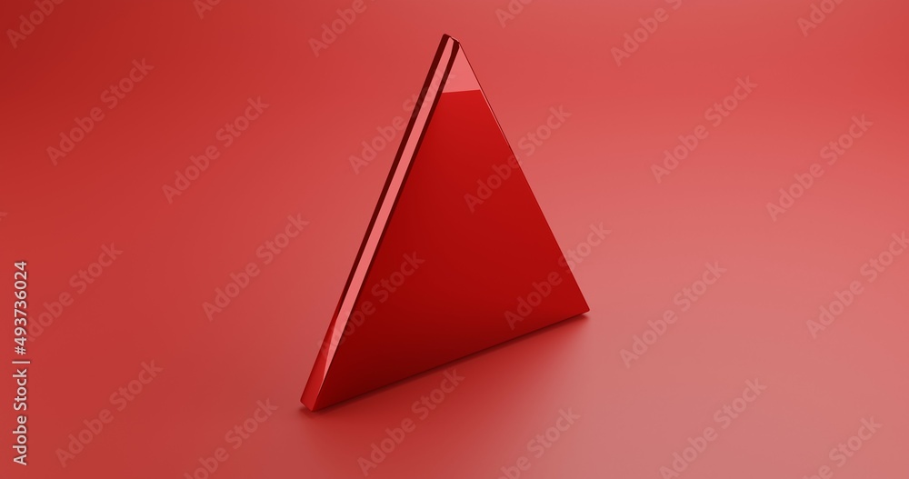 Abstract impossible triangle shine red. 3D Illustration JPEG Abstract impossible triangle shine red. 3D Illustration JPEG