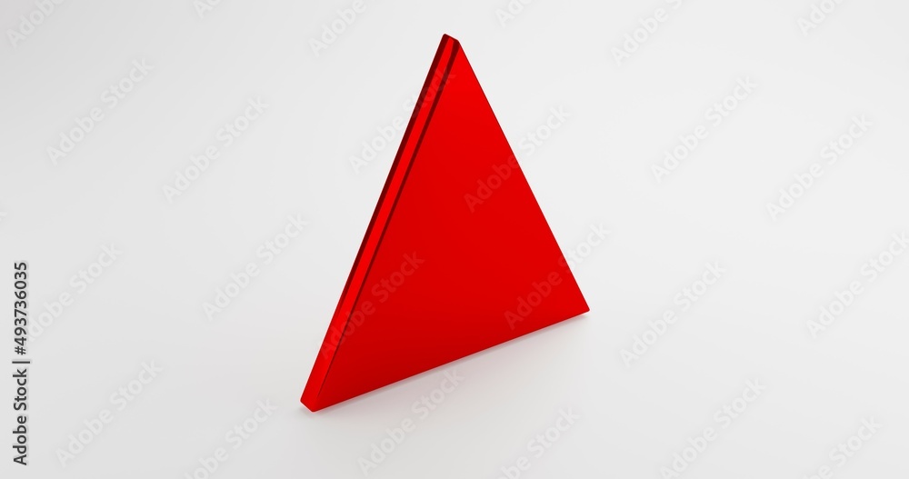 Abstract impossible triangle shine red and white. 3D Illustration JPEG Abstract impossible triangle shine red and white. 3D Illustration JPEG
