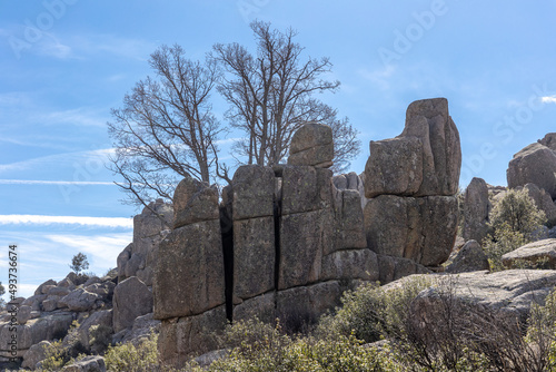 natural park formed by granite rocks called La Pedriza in the Sierra de Guadarrama  Madrid