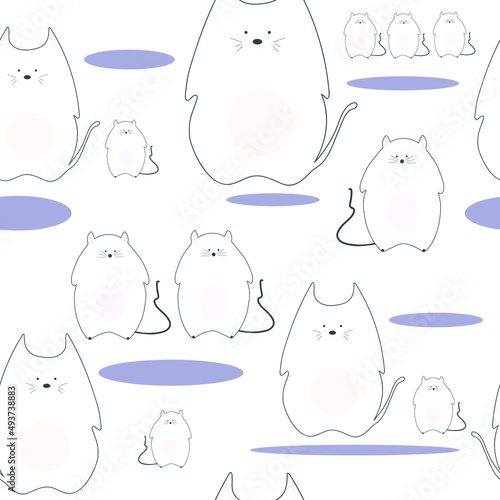 vector seamless pattern of animals