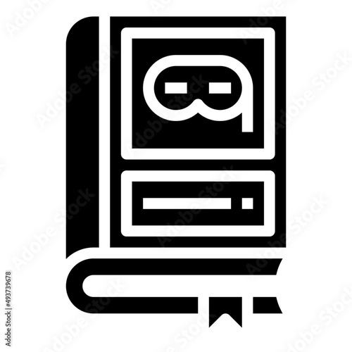MYSTERY BOOK glyph icon,linear,outline,graphic,illustration