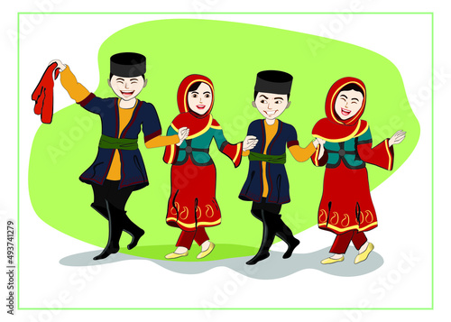 National Azerbaijani dance yally in honor of Novruz holiday