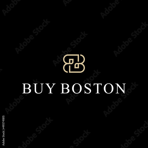 simple luxury BB letter logo design