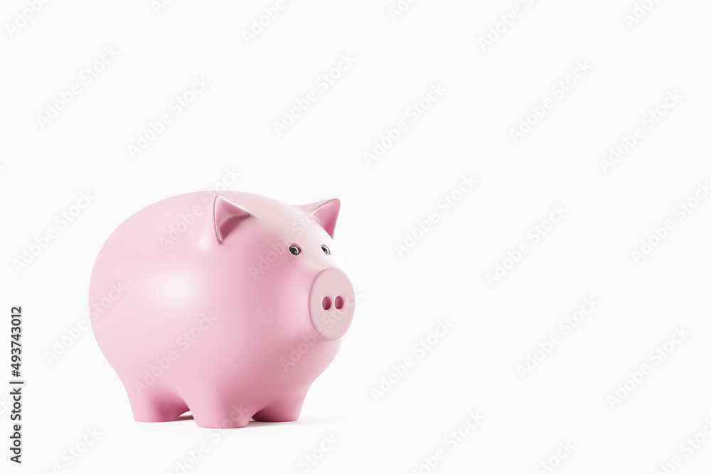 Piggy bank isolated over white background