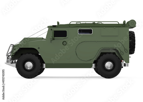 Armored SUV Truck Isolated
