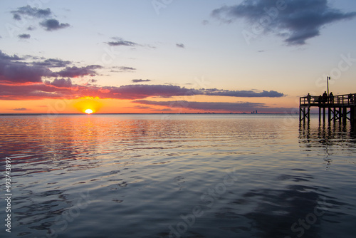 sunset on mobile bay