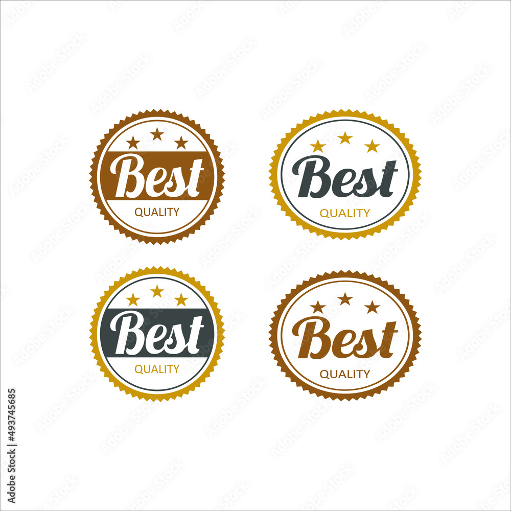 Four round stamp best quality vector