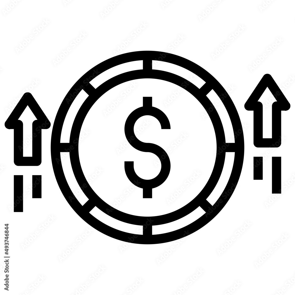 PROFIT line icon,linear,,graphic,illustration PROFIT line icon,linear,,graphic,illustration