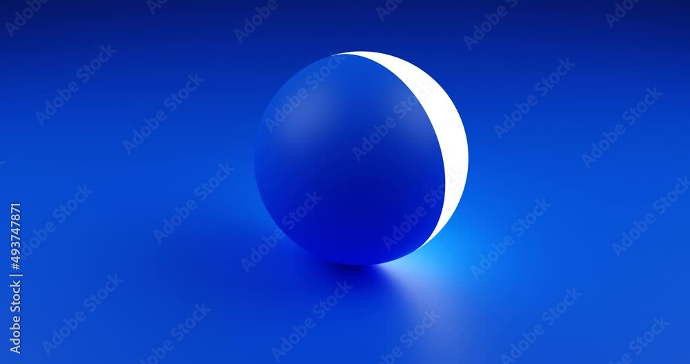 Abstract 3D Render blue Background With white light Emission Sphere Looped 4K High Resolution Video Abstract 3D Render blue Background With white light Emission Sphere Looped 4K High Resolution Video