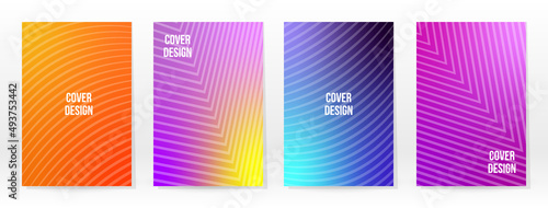 Minimal Poster. Pastel Soft. Rainbow Gradient Set.