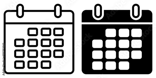 ofvs25 OutlineFilledVectorSign ofvs - calendar vector icon . isolated transparent . planning appointment sign . month week day . black outline and filled version . AI 10 / EPS 10 . g11300