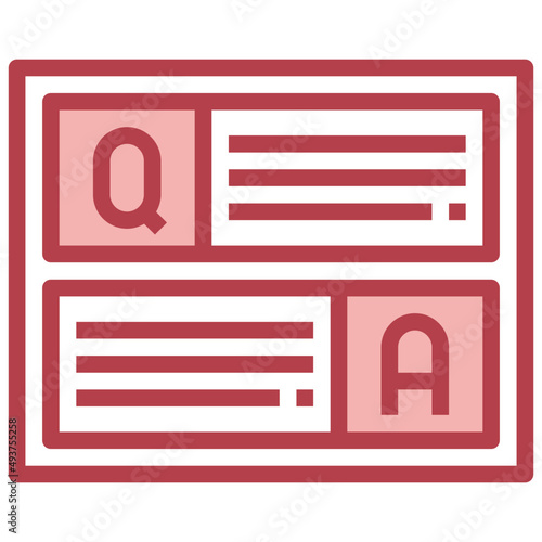 QUESTION red line icon,linear,outline,graphic,illustration