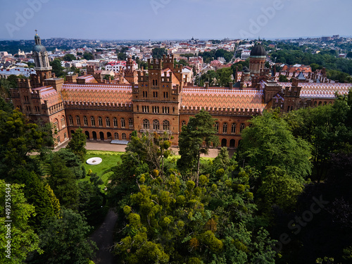Vászonkép Aerial view of Yuriy Fedkovych Chernivtsi National University, Ukraine