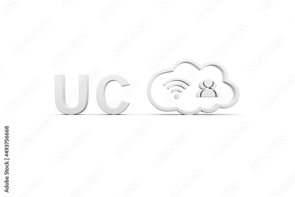 UNIFIED COMMUNICATIONS concept white background 3d render illustration UNIFIED COMMUNICATIONS concept white background 3d render illustration