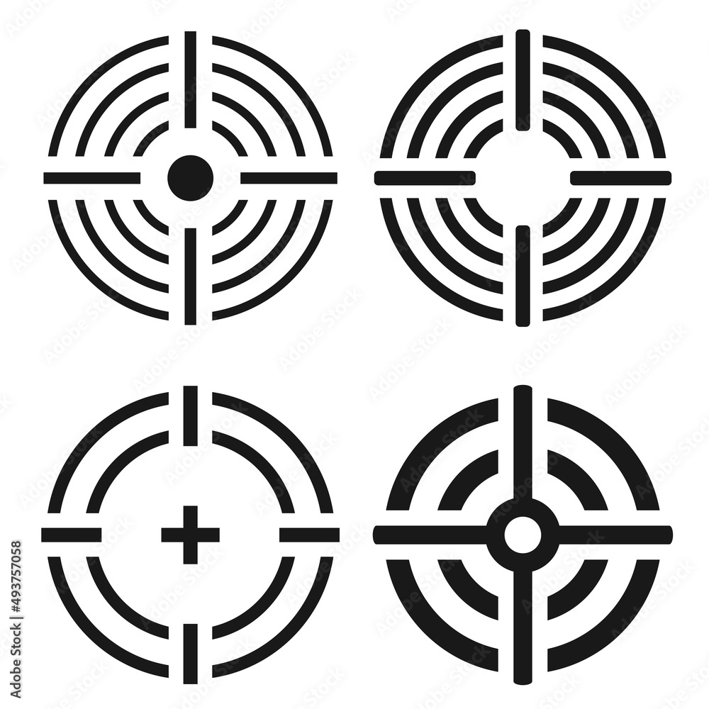 Target icon, crosshair vector symbol Stock Vector | Adobe Stock