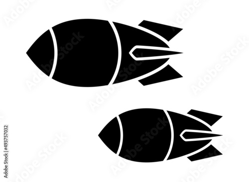 Bomb vector icon, war symbol