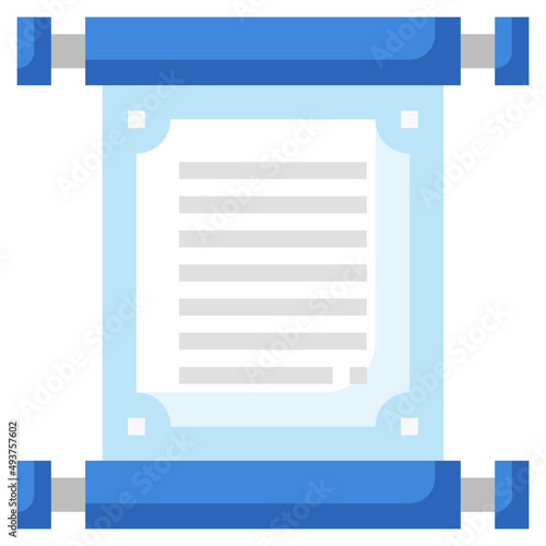 manuscript flat icon,linear,outline,graphic,illustration