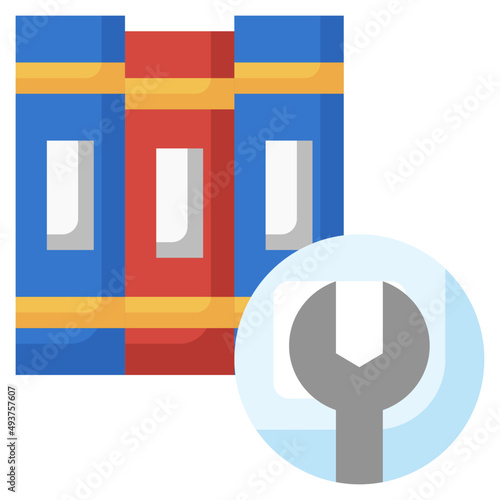 mechanics flat icon,linear,outline,graphic,illustration