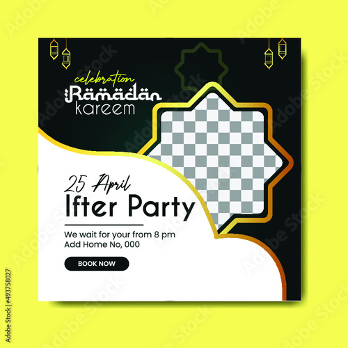 Ifter Party Ramadan Instagram Posts Design Template
