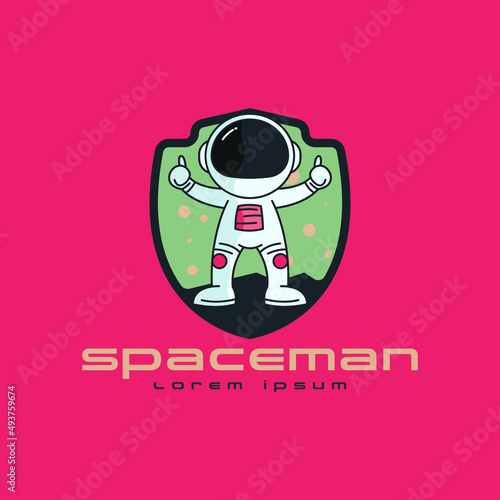 Astronaut Logo Concept Vector. Spaceman Logo Design Concept Template Vector