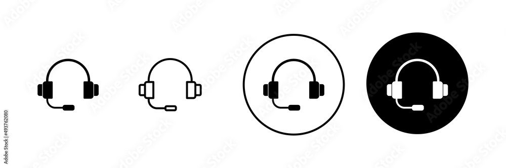 Headphone icons set. Headset sign and symbol Headphone icons set. Headset sign and symbol