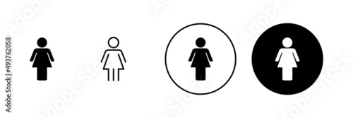 Female icons set. woman sign and symbol