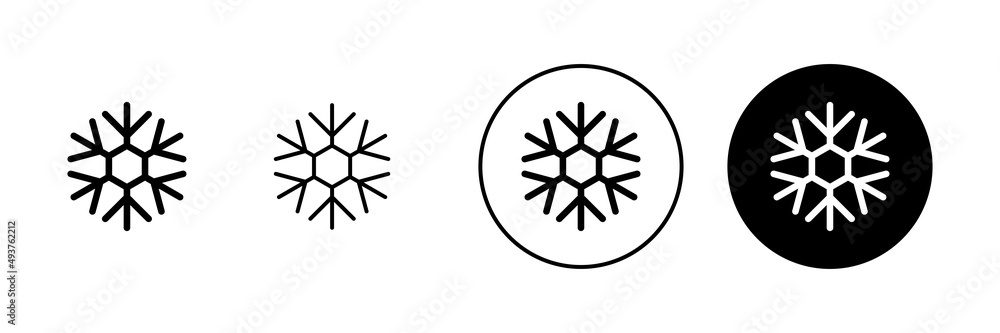 Snow icons set. snowflake sign and symbol Snow icons set. snowflake sign and symbol